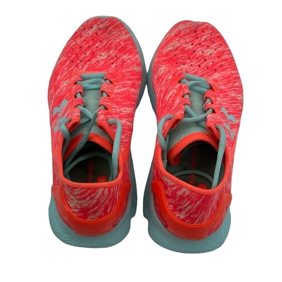 Under Armour Salmon Pink Mint Blue SpeedForm Apollo Sneakers Size 4.5 Y - Picture 4 of 8